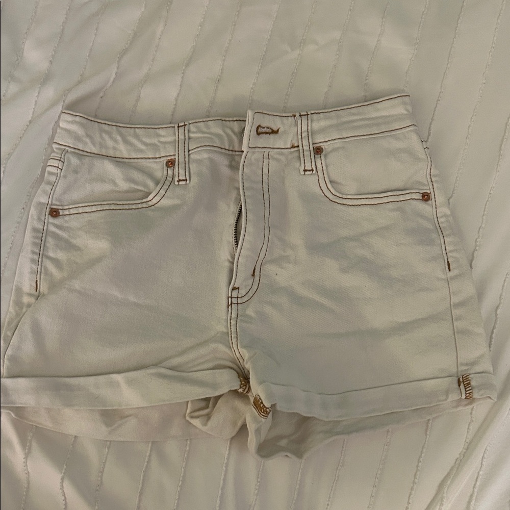 Wild Fable High Waist Cream Shorts